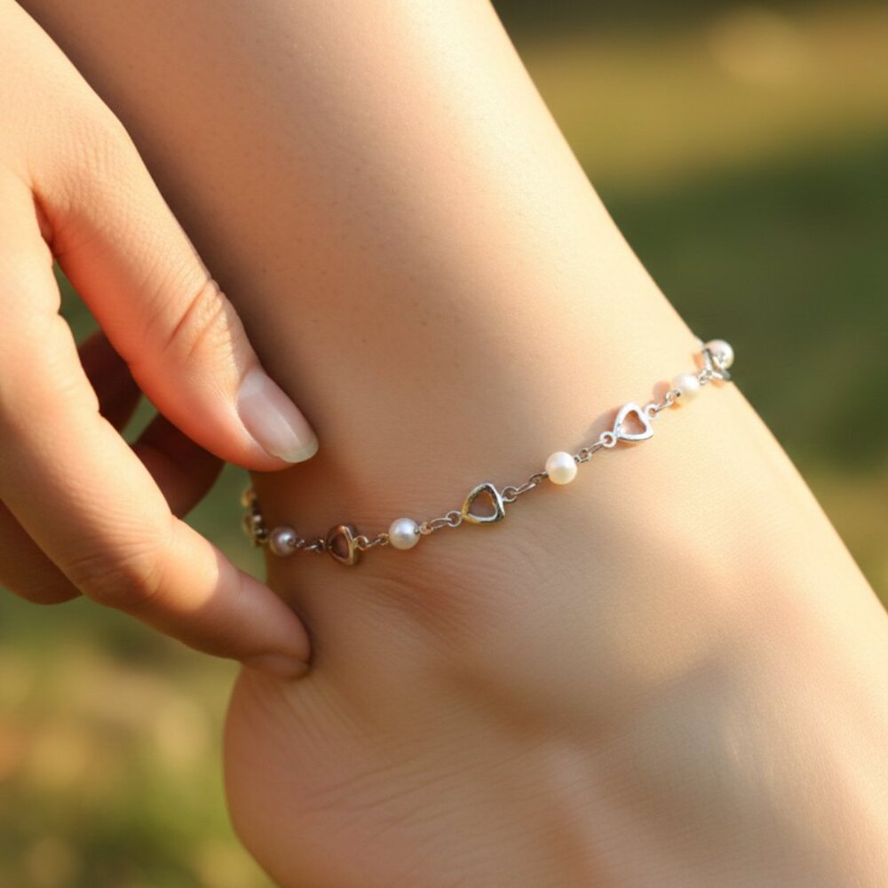 "Elegant Handmade Anklet – Delicate Jewelry for Women, MAR091667